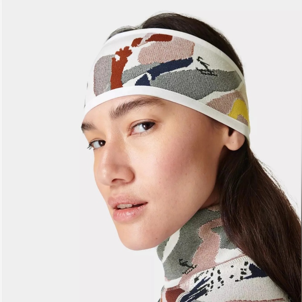 Sweaty Betty jacquard ski snood and headband